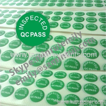 Custom Sticky Round Qc Pass,qc Fail,qc Reject Stickers,quality Control Labels 